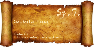 Szikula Tina névjegykártya